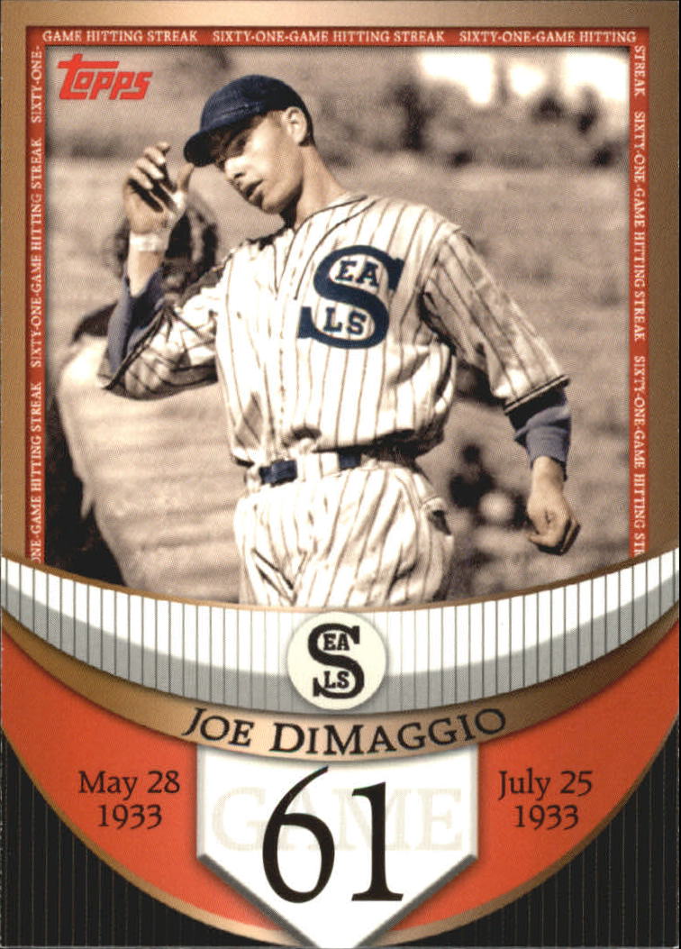 2007 Topps DiMaggio Streak Before the Streak #JDSF61 Joe DiMaggio