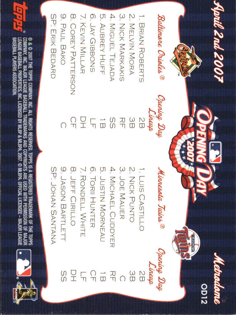 A5700- 2007 Topps Opening Tag BB # S 1-220 + Einsätze -du Pick- 15 + Gratis US - Bild 222 von 228