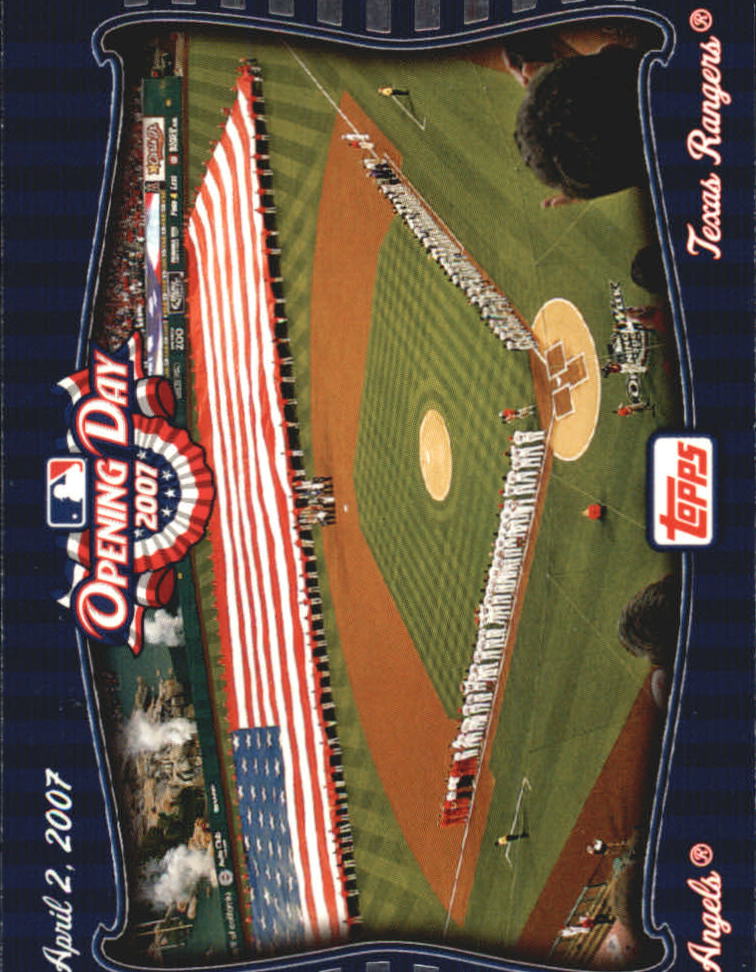 2007 Topps Opening Day Team vs. Team #OD14 Texas Rangers/Los Angeles Angels