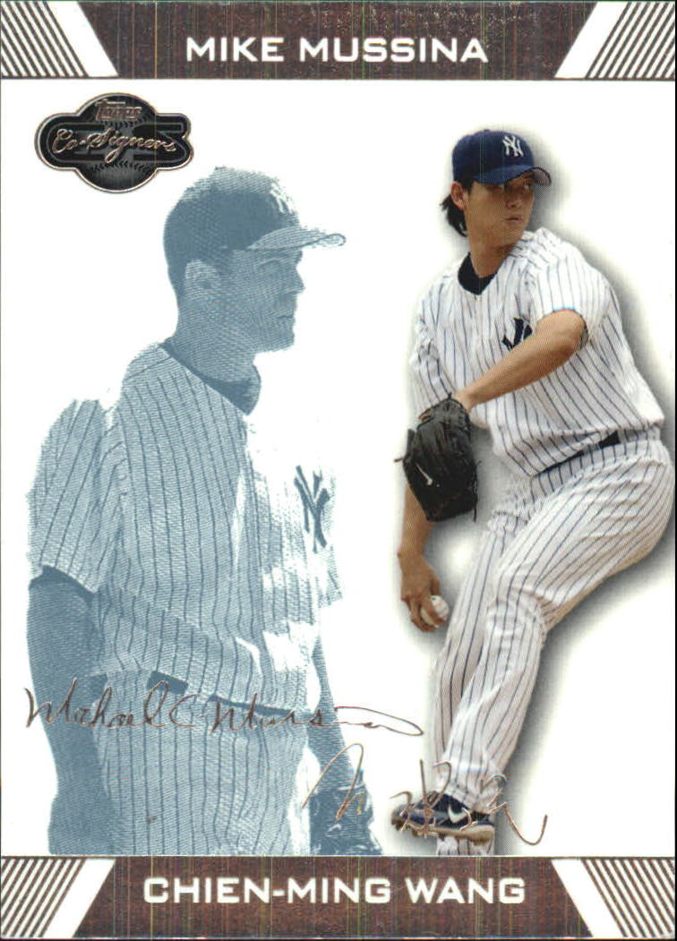 2007 Topps Co-Signers Blue #9B Chien-Ming Wang/Mike Mussina