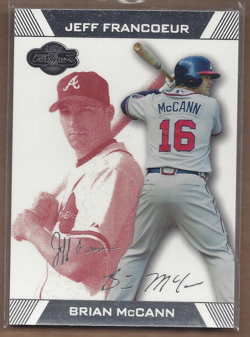 2007 Topps Co-Signers Red #3A Brian McCann w/Jeff Francoeur