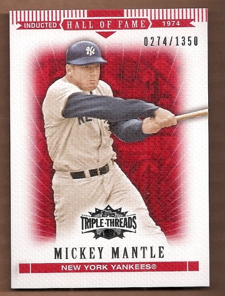2007 Topps Triple Threads #7 Mickey Mantle