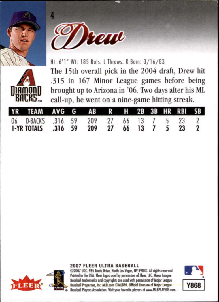 B5225- 2007 Ultra Baseball Card #s 1-250 +Rookies -You Pick- 15+ FREE US SHIP - Picture 9 of 321
