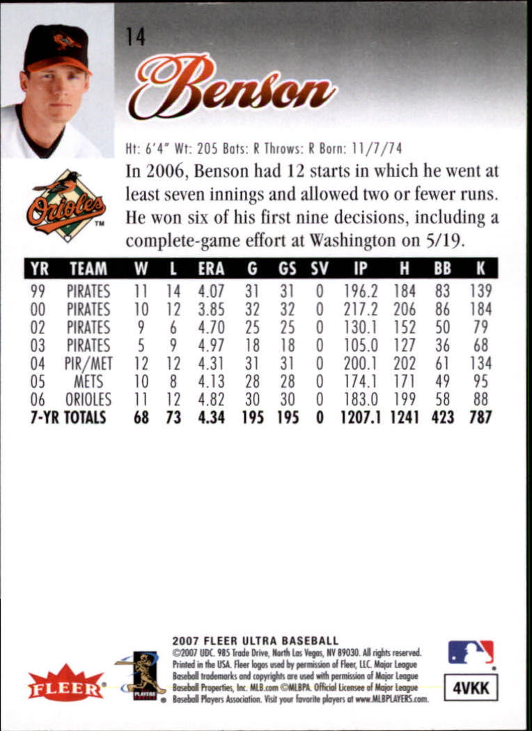 B5225- 2007 Ultra Baseball Card #s 1-250 +Rookies -You Pick- 15+ FREE US SHIP - Picture 21 of 321