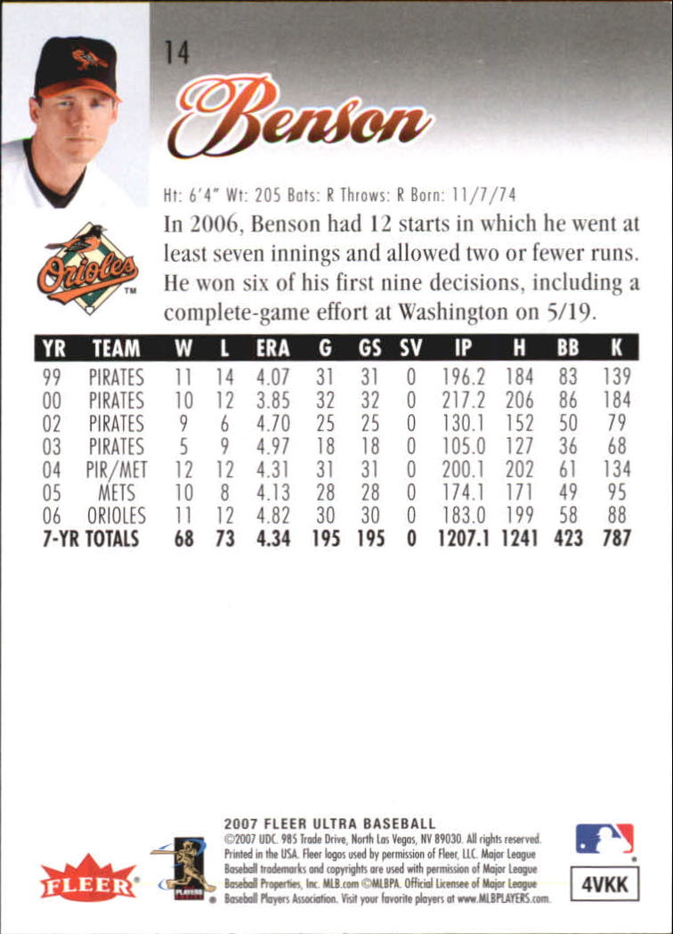 B5225- 2007 Ultra Baseball Retail Card #s 1-250 -You Pick- 15+ FREE US SHIP - Picture 29 of 492