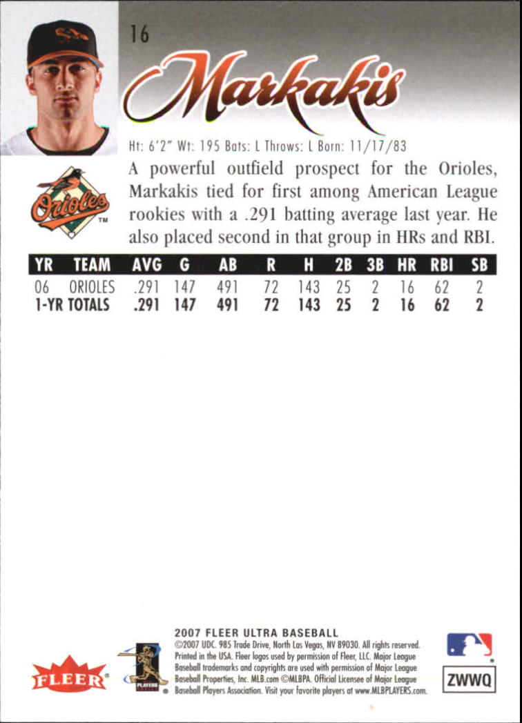 B5225- 2007 Ultra Baseball Retail Card #s 1-250 -You Pick- 15+ FREE US SHIP - Picture 31 of 492