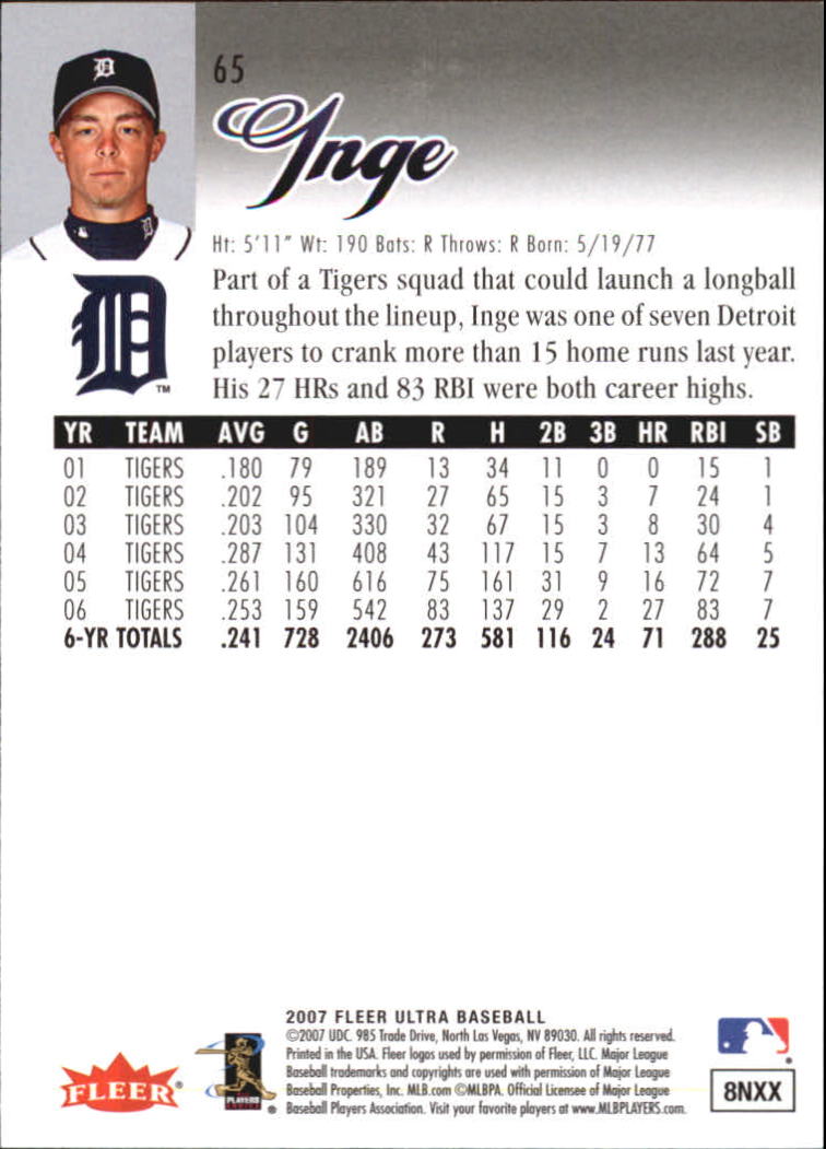 B5225- 2007 Ultra Baseball Retail Card #s 1-250 -You Pick- 15+ FREE US SHIP - Picture 125 of 492