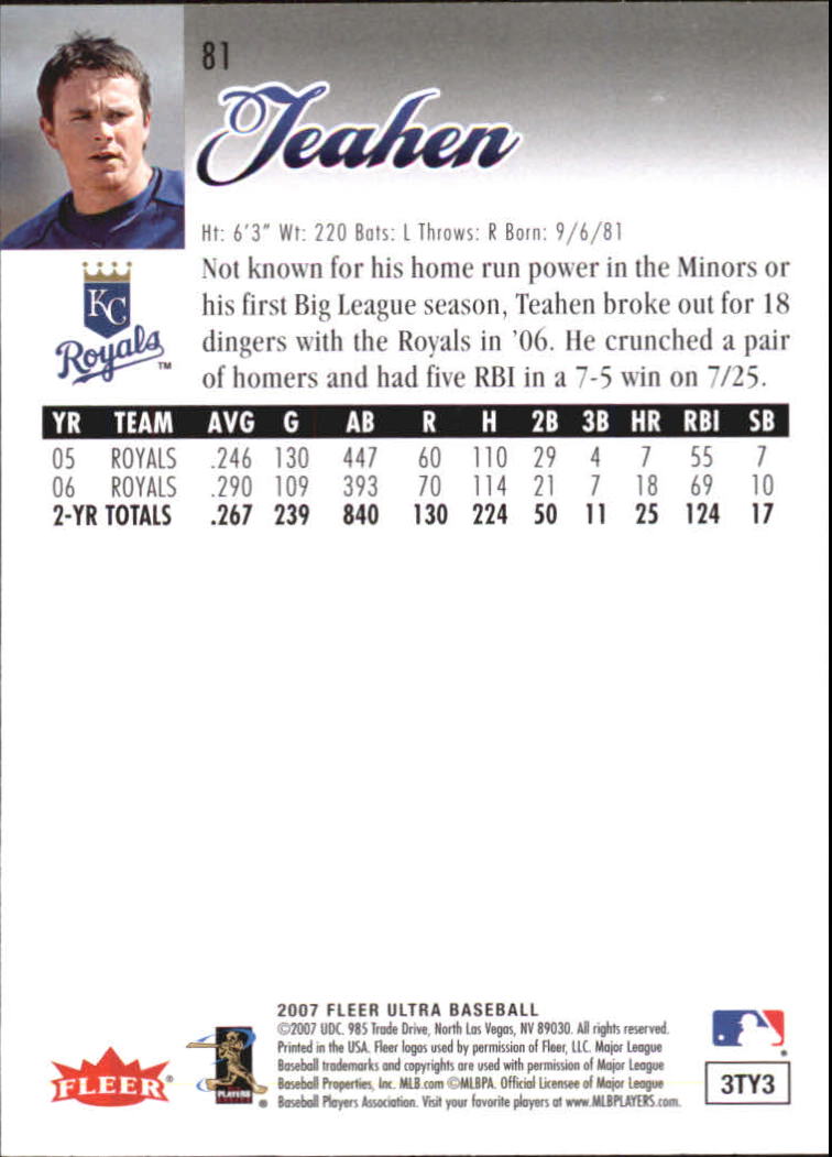 B5225- 2007 Ultra Baseball Retail Card #s 1-250 -You Pick- 15+ FREE US SHIP - Picture 157 of 492