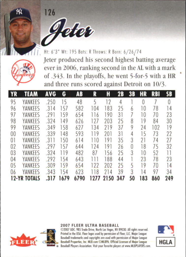 B5225- 2007 Ultra Baseball Retail Card #s 1-250 -You Pick- 15+ FREE US SHIP - Picture 247 of 492