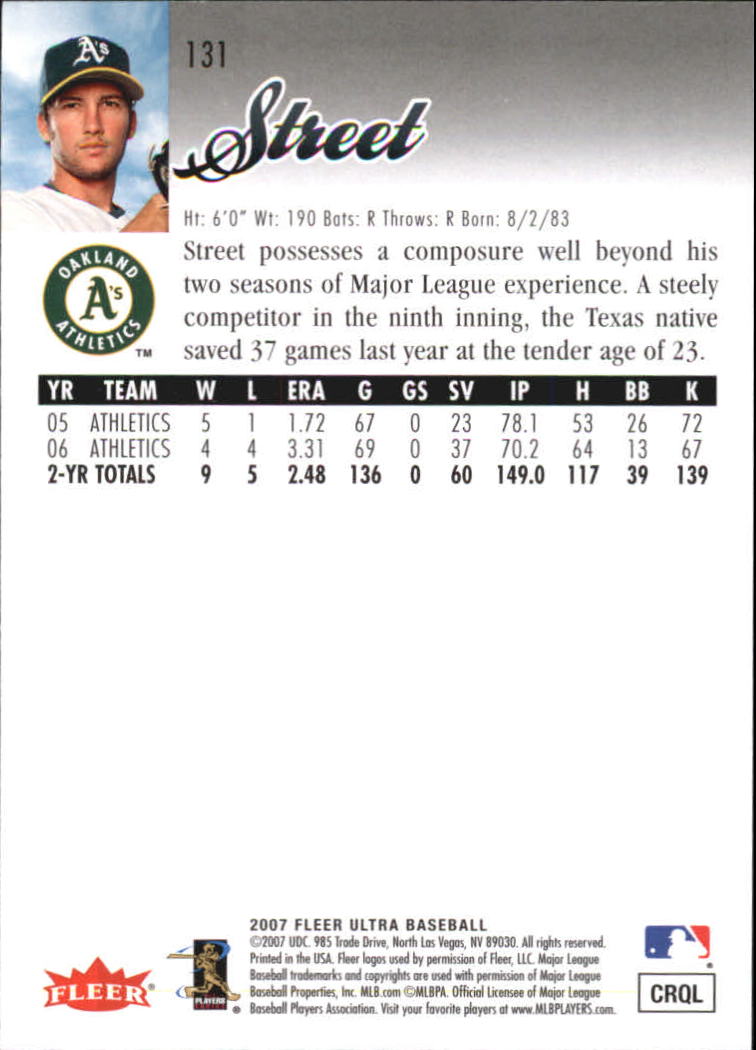 B5225- 2007 Ultra Baseball Retail Card #s 1-250 -You Pick- 15+ FREE US SHIP - Picture 257 of 492