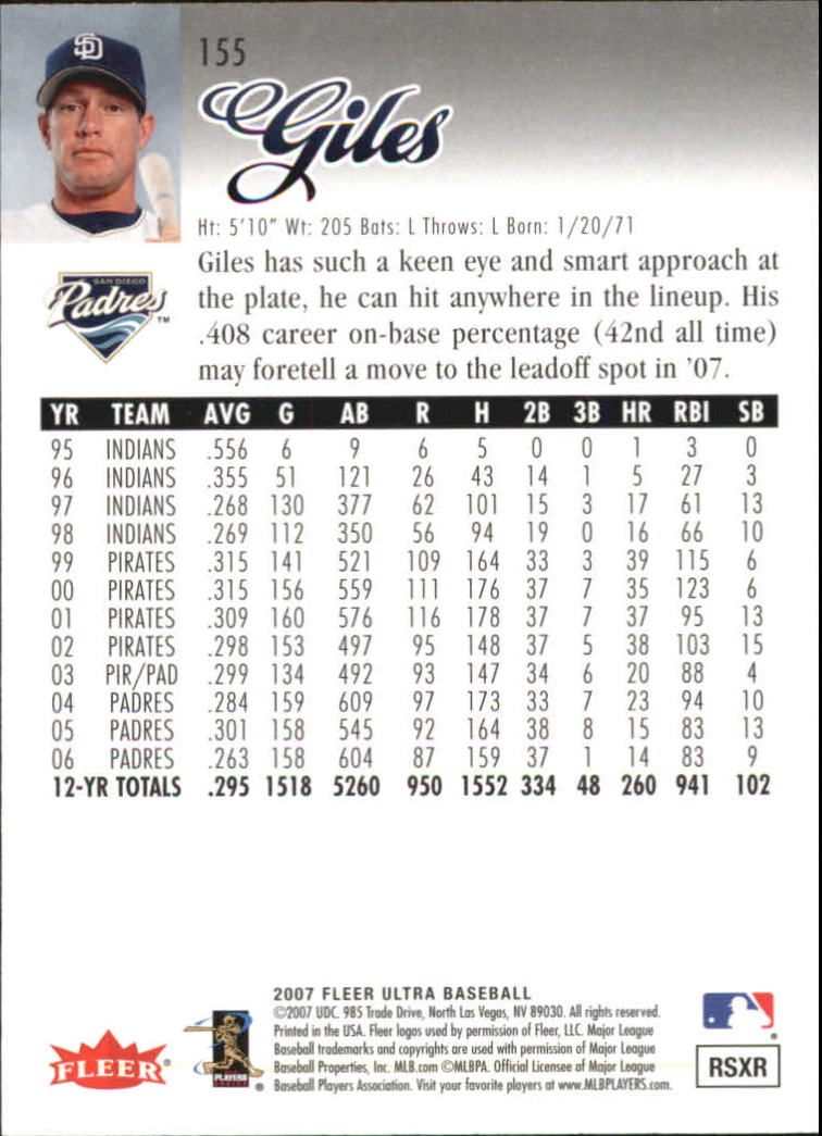 B5225- 2007 Ultra Baseball Retail Card #s 1-250 -You Pick- 15+ FREE US SHIP - Picture 305 of 492