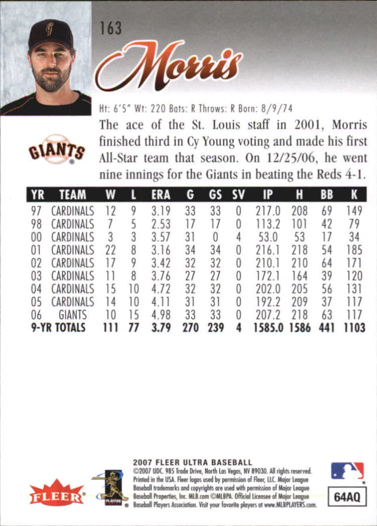 B5225- 2007 Ultra Baseball Retail Card #s 1-250 -You Pick- 15+ FREE US SHIP - Picture 321 of 492