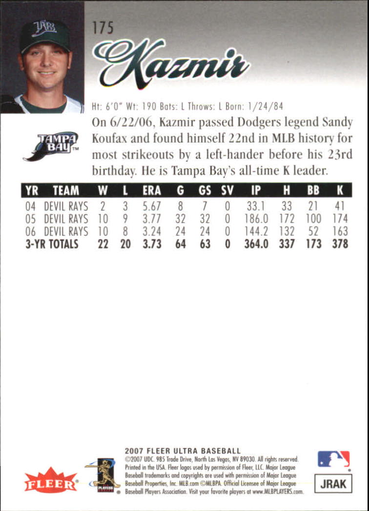 B5225- 2007 Ultra Baseball Retail Card #s 1-250 -You Pick- 15+ FREE US SHIP - Picture 345 of 492