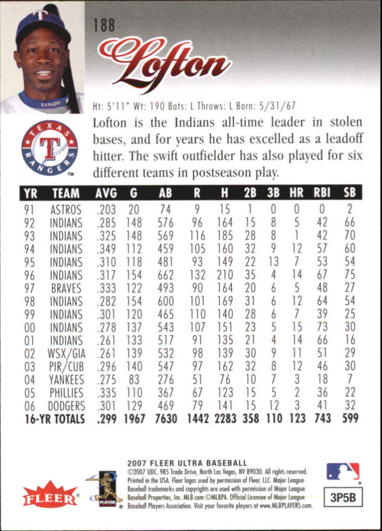 B5225- 2007 Ultra Baseball Retail Card #s 1-250 -You Pick- 15+ FREE US SHIP - Picture 371 of 492