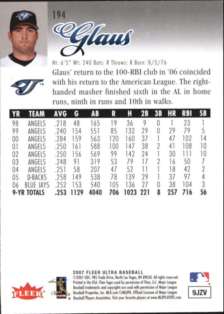 B5225- 2007 Ultra Baseball Retail Card #s 1-250 -You Pick- 15+ FREE US SHIP - Picture 383 of 492