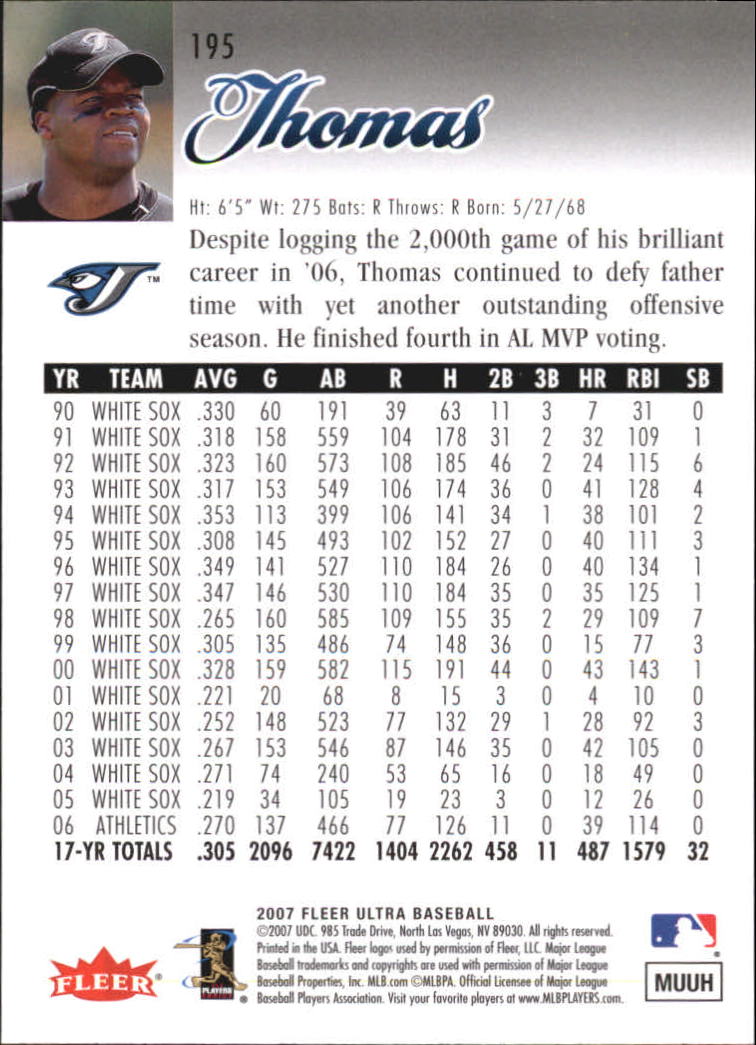 B5225- 2007 Ultra Baseball Retail Card #s 1-250 -You Pick- 15+ FREE US SHIP - Picture 385 of 492