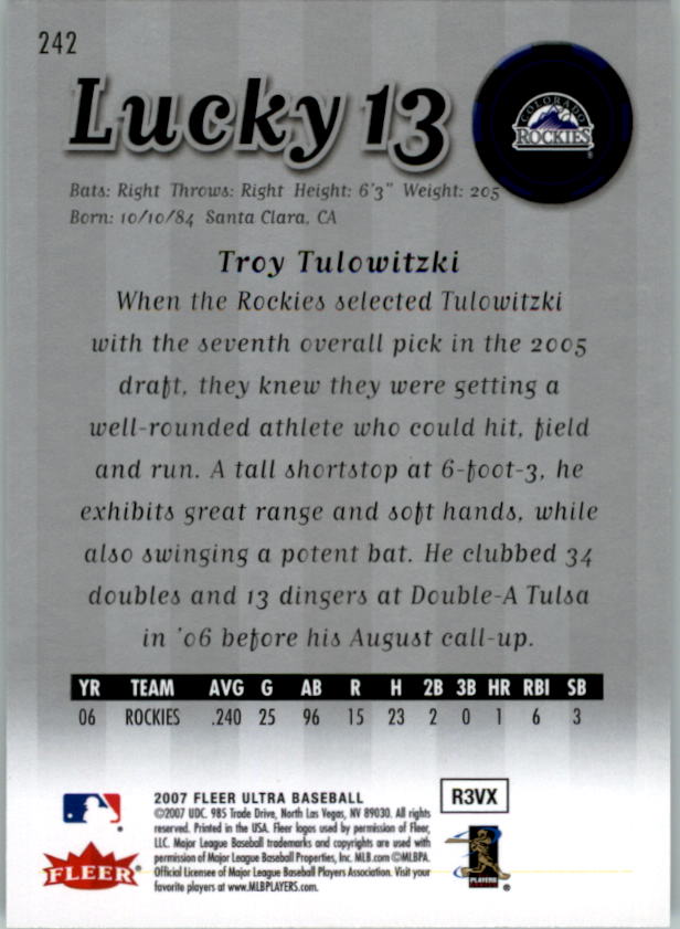 B5225- 2007 Ultra Baseball Retail Card #s 1-250 -You Pick- 15+ FREE US SHIP - Picture 476 of 492
