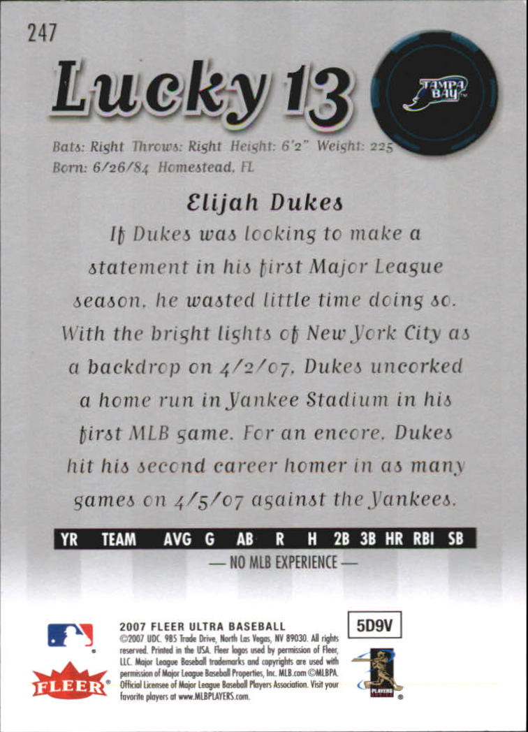 B5225- 2007 Ultra Baseball Retail Card #s 1-250 -You Pick- 15+ FREE US SHIP - Picture 486 of 492
