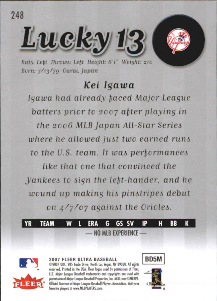 B5225- 2007 Ultra Baseball Retail Card #s 1-250 -You Pick- 15+ FREE US SHIP - Picture 488 of 492
