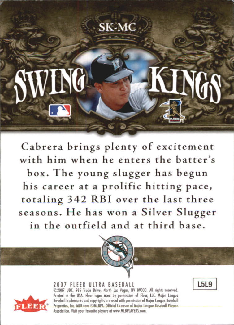 Miguel Cabrera 2004 Fleer Ultra Florida Marlins Baseball Hitting