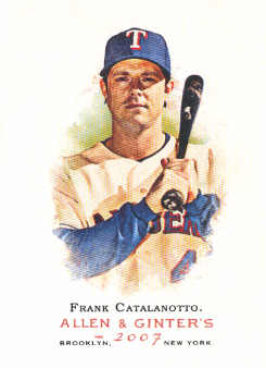 2007 Topps Allen and Ginter #198 Frank Catalanotto