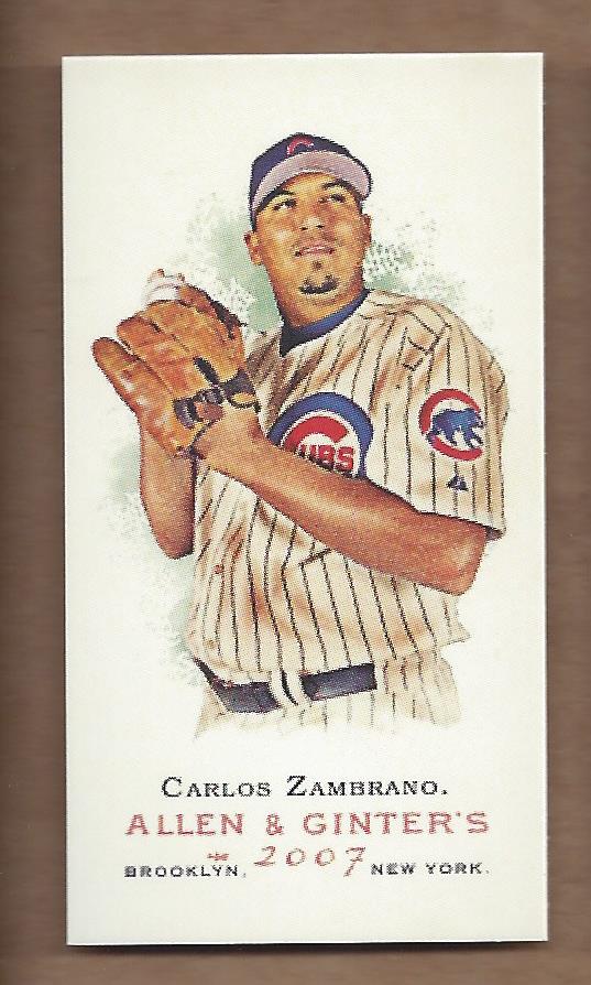 2007 Topps Allen and Ginter Mini A and G Back #45 Carlos Zambrano