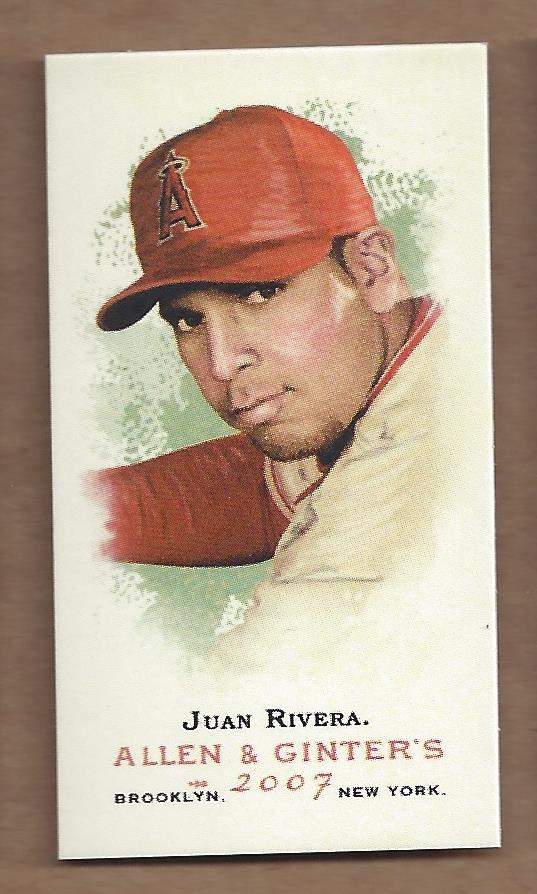 2007 Topps Allen and Ginter Mini A and G Back #54 Juan Rivera