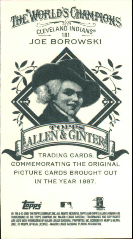 2007 Topps Allen and Ginter Mini A and G Back #174 Jamie Fischer back image
