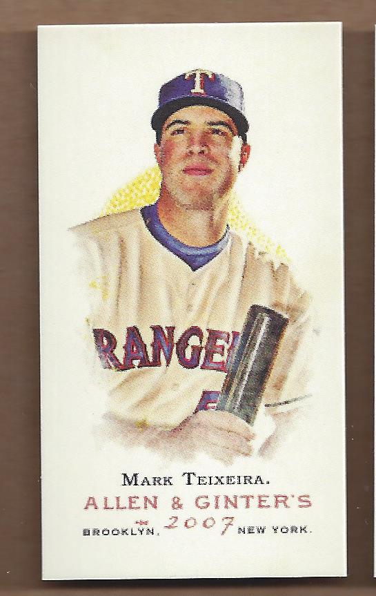 2007 Topps Allen and Ginter Mini A and G Back #255 Mark Teixeira