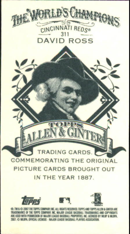 B4709- 2007 Topps Allen And Ginter BB Einsätze G2 -du Pick- 15 + Gratis US - Bild 208 von 229