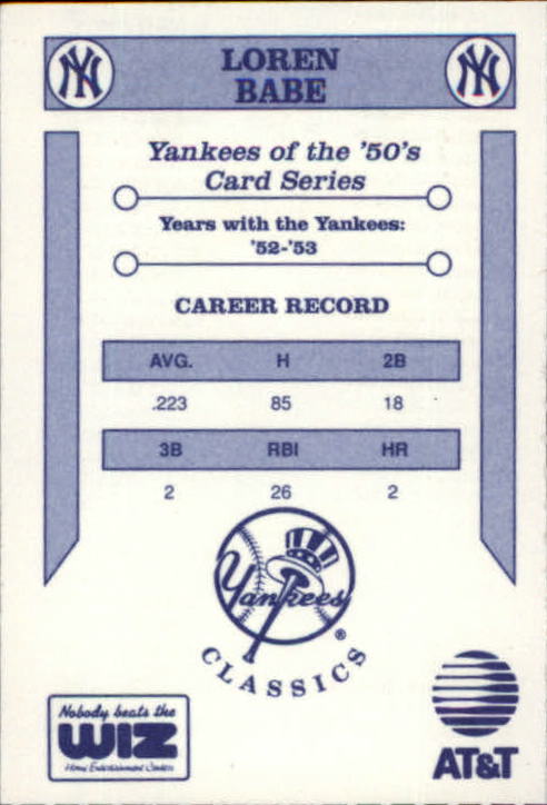 B3078- 1992 Yankees WIZ 50s New York Baseball Cards -You Pick- 15+ FREE US SHIP - Picture 3 of 171