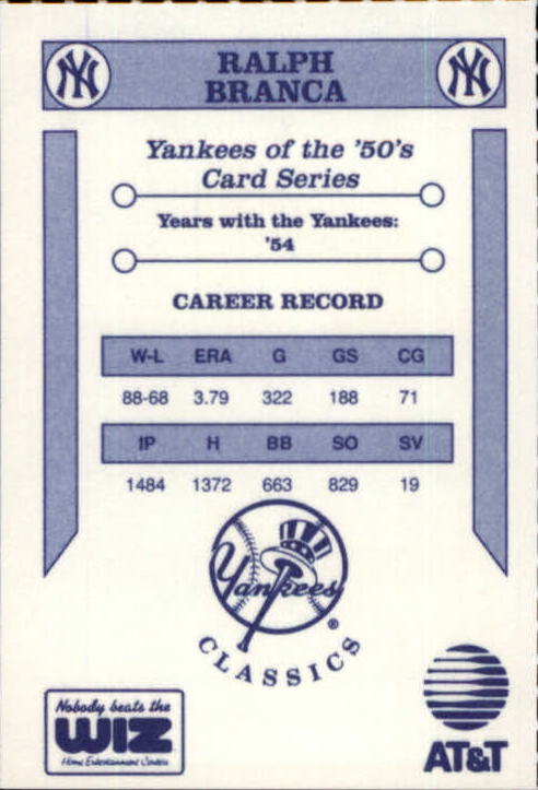 B3078- 1992 Yankees WIZ 50s New York Baseball Cards -You Pick- 15+ FREE US SHIP - Picture 21 of 171