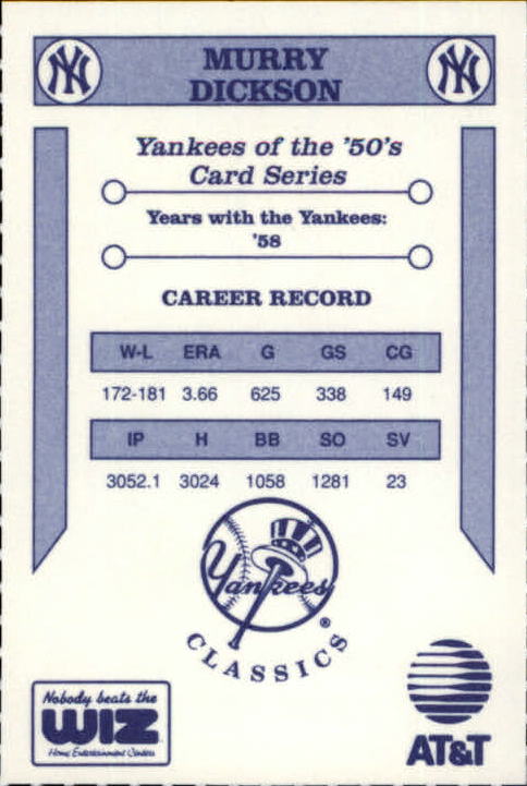 B3078- 1992 Yankees WIZ 50s New York Baseball Cards -You Pick- 15+ FREE US SHIP - Picture 43 of 171