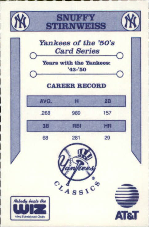 B3078- 1992 Yankees WIZ 50s New York Baseball Cards -You Pick- 15+ FREE US SHIP - Picture 147 of 171