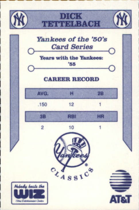 B3078- 1992 Yankees WIZ 50s New York Baseball Cards -You Pick- 15+ FREE US SHIP - Picture 153 of 171
