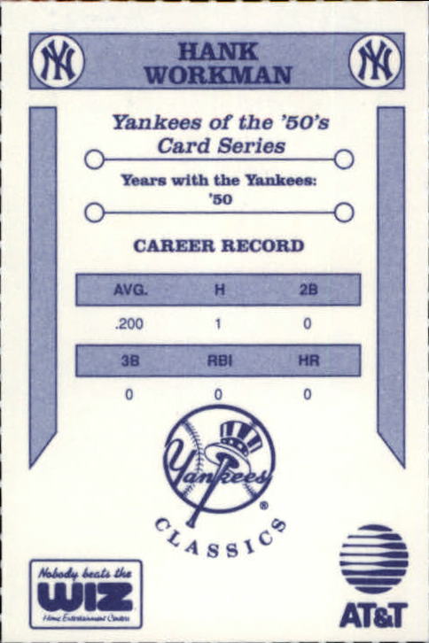 B3078- 1992 Yankees WIZ 50s New York Baseball Cards -You Pick- 15+ FREE US SHIP - Picture 171 of 171