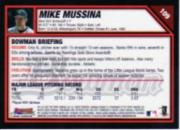 2007 Bowman Chrome #109 Mike Mussina back image