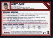 2007 Bowman Chrome #152 Matt Cain back image