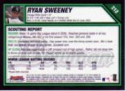 2007 Bowman Chrome #212 Ryan Sweeney (RC) back image