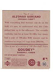 2007 Upper Deck Goudey Red Backs #8 Alfonso Soriano back image