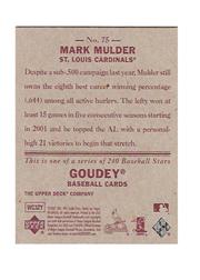 2007 Upper Deck Goudey Red Backs #75 Mark Mulder back image