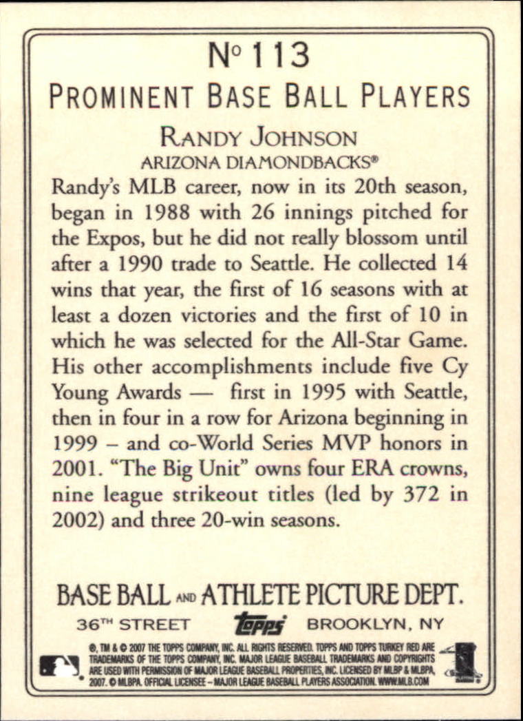 Randy Johnson cards (1990-2024) Mariners D-Backs Yankees Astros - You Choose - Picture 216 of 308