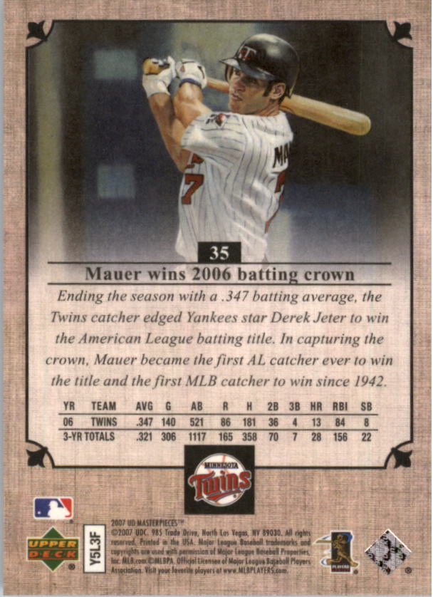 B1616- 2007 UD Masterpieces BB Cards 1-90 +Inserts -You Pick- 15+ FREE US SHIP - Picture 33 of 101