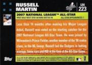 2007 Topps Update #223 Russell Martin back image