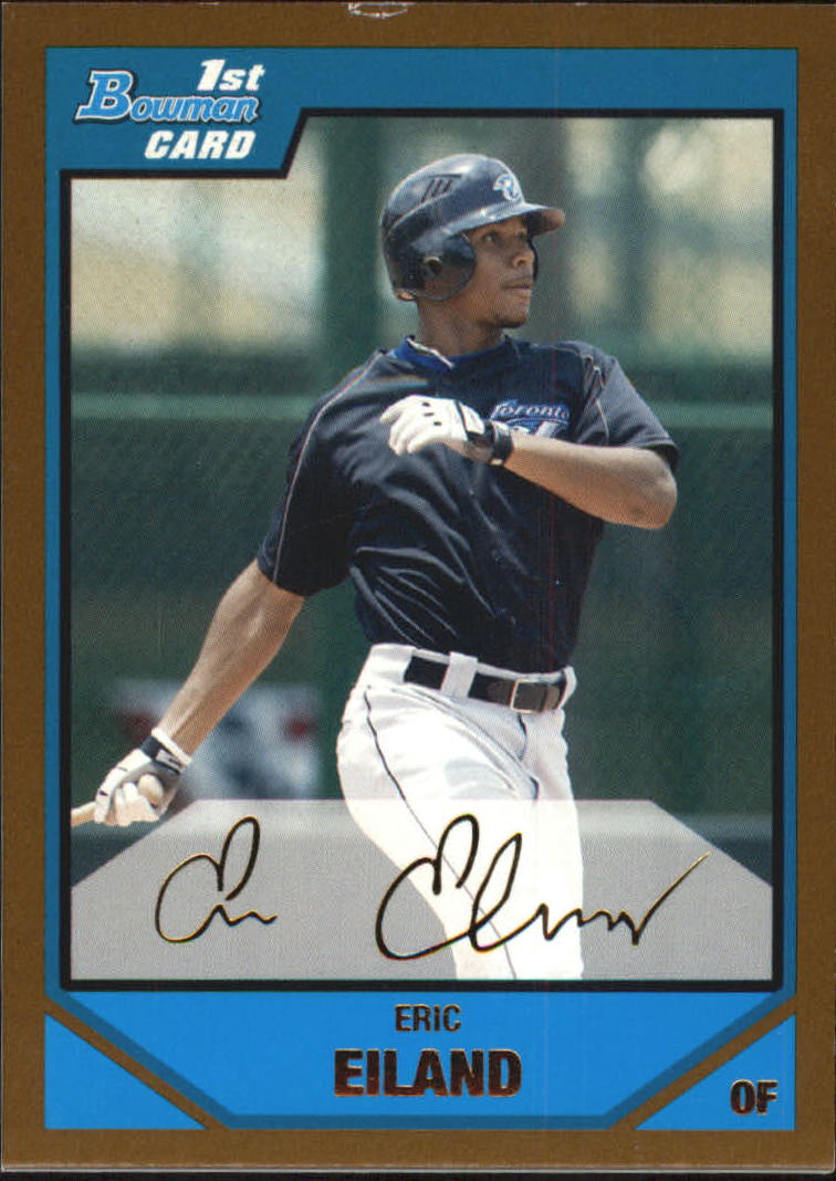 2007 Bowman Draft Draft Picks Gold #BDPP15 Eric Eiland
