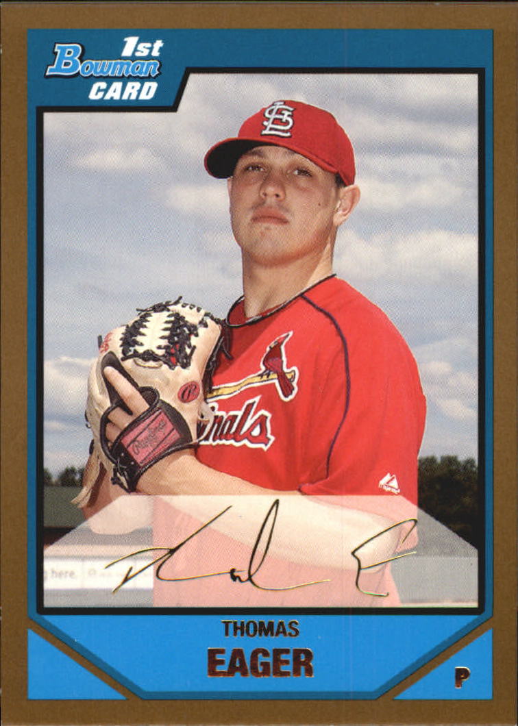 2007 Bowman Draft Draft Picks Gold #BDPP33 Thomas Eager