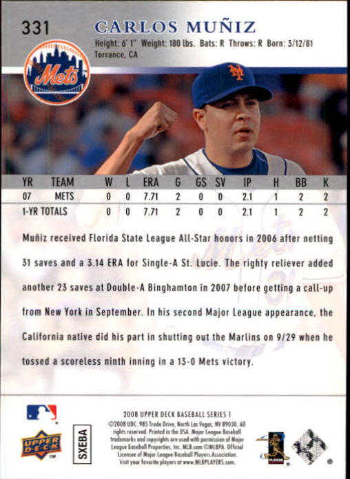 A1359- 2008 Upper Deck BB Cards 254-506 +Rookies -You Pick- 15+ FREE US SHIP - Picture 151 of 499