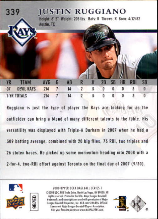 A1359- 2008 Upper Deck BB Cards 254-506 +Rookies -You Pick- 15+ FREE US SHIP - Picture 167 of 499