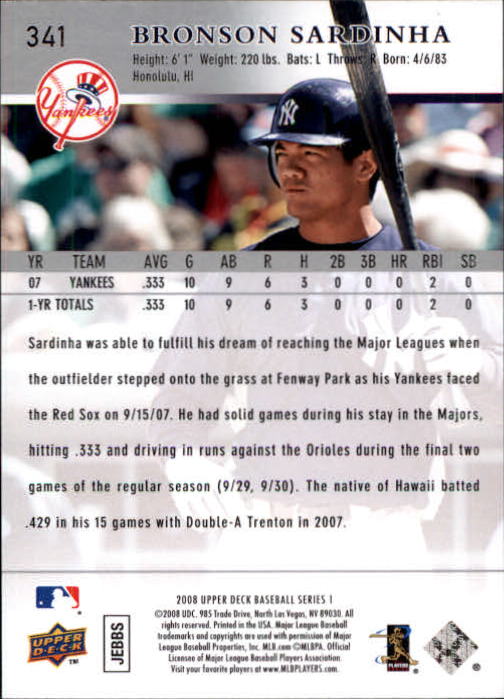 A1359- 2008 Upper Deck BB Cards 254-506 +Rookies -You Pick- 15+ FREE US SHIP - Picture 171 of 499