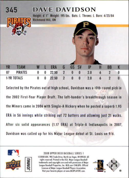 A1359- 2008 Upper Deck BB Cards 254-506 +Rookies -You Pick- 15+ FREE US SHIP - Picture 179 of 499